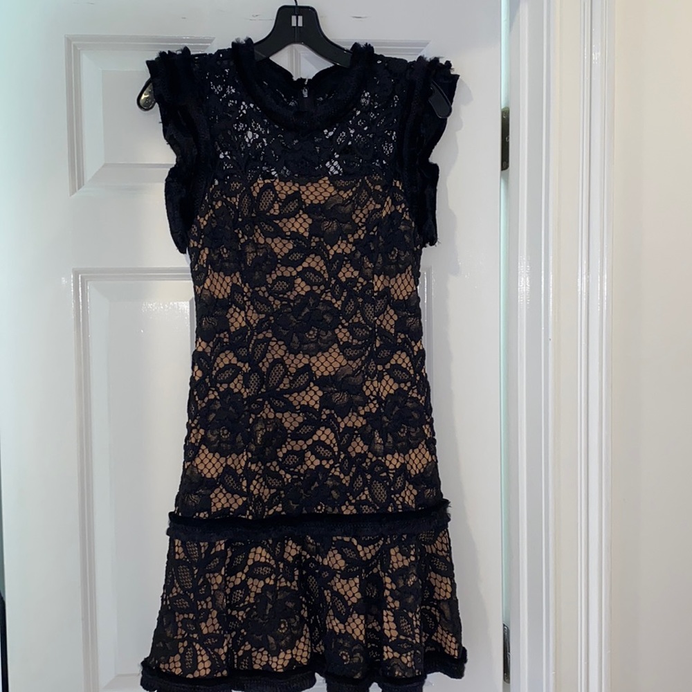 NWT Black floral lace dress